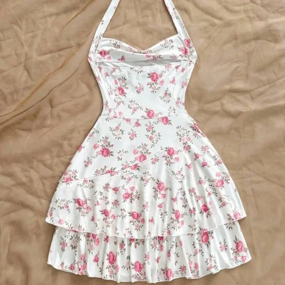 SHEIN Pink Floral Mini Dress - Picture 2 of 8